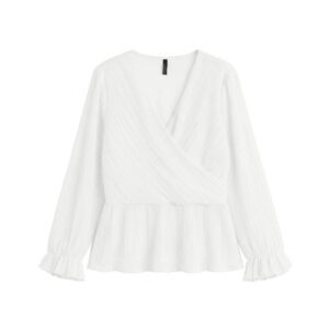 VMDORA LS V-NECK PLISSE TOP