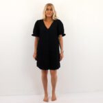 PCSASTINA SS ELASTIC CUFF DRESS