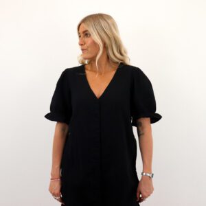 PCSASTINA SS ELASTIC CUFF DRESS