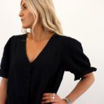 PCSASTINA SS ELASTIC CUFF DRESS