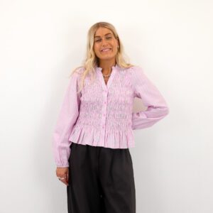 VMEMERY LS V-NECK SMOCK TOP