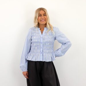 VMEMERY LS V-NECK SMOCK TOP