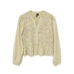 VMEMERY LS V-NECK SMOCK TOP