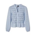 VMEMERY LS V-NECK SMOCK TOP