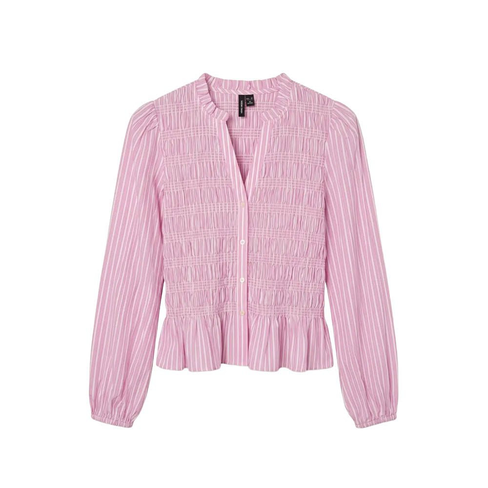 VMEMERY LS V-NECK SMOCK TOP