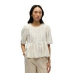 OBJGALE S/S RE FRILL TOP
