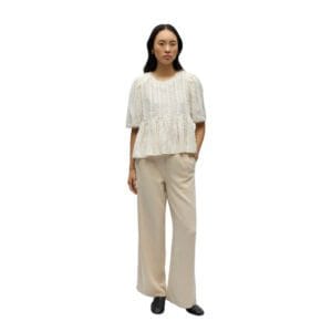 OBJGALE S/S RE FRILL TOP