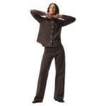 PCSILKE MW WIDE COLORED JEANS