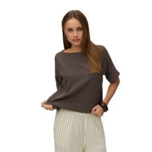 VMLUNA 2/4 BOATNECK TOP