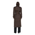 ONLINA LONG FAUX SUEDE TRENCHCOAT