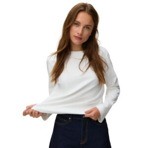 AWNAIMA LS O-NECK BOXY TOP