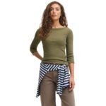 JXFIFI STR 3/4 BOATNECK TOP