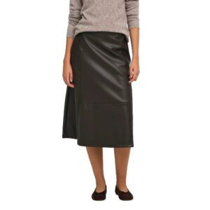 ONLFIBY MW FAUX LEATHER LONG SKIRT