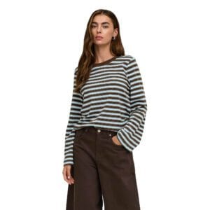ONLLUNA HAPPY L/S O-NECK STRAIPE TEE