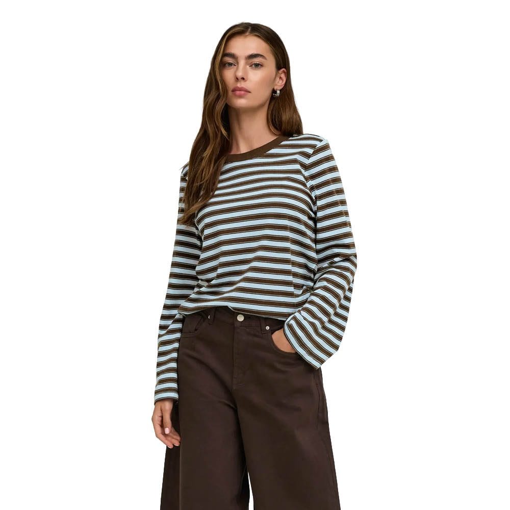 ONLLUNA HAPPY L/S O-NECK STRAIPE TEE