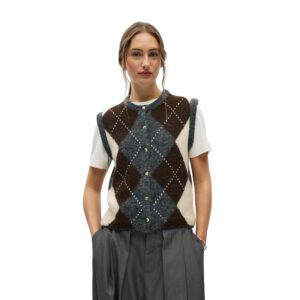 OBJBRENDA RE KNIT VEST CARDIGAN