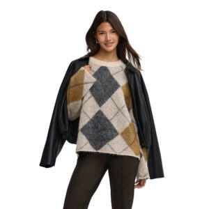 ONLNOEME LS PATTERN ONECK KNIT