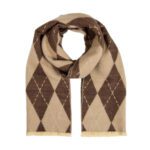 VILUCERO ARGYLE KNIT SCARF