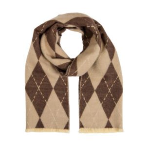 VILUCERO ARGYLE KNIT SCARF