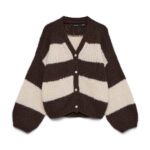VMMAYBE LS VNECK BUTTON CARDIGAN