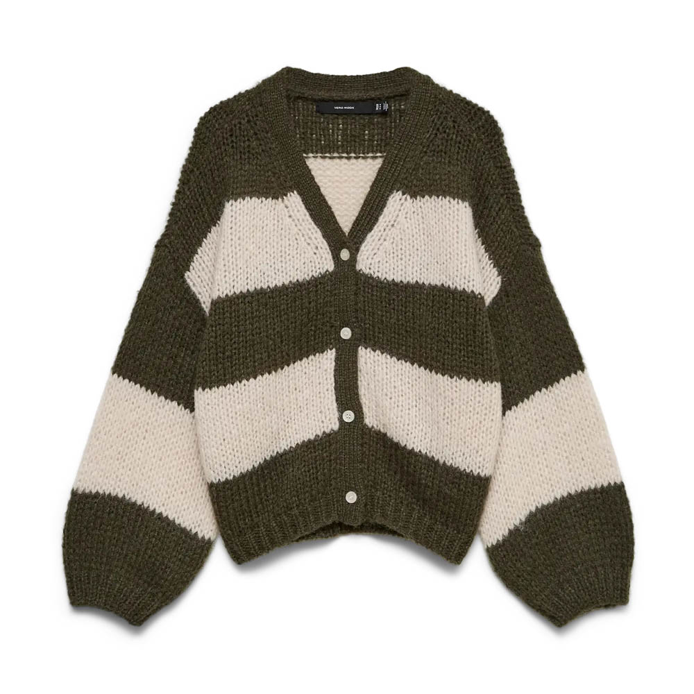 VMMAYBE LS VNECK BUTTON CARDIGAN