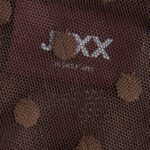 JXMINNA DOT MESH SS HIGH NECK TOP