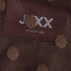 JXMINNA DOT MESH SS HIGH NECK TOP