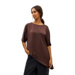 OBJCHILLI S/S ASYMMETRIC SLIT TOP