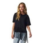 PCOLLIE SS ONECK FRILLS TSHIRT
