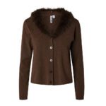 PCSINNA LS V-NECK FLUF KNIT CARDIGAN