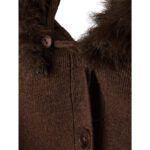 PCSINNA LS V-NECK FLUF KNIT CARDIGAN
